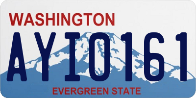 WA license plate AYI0161