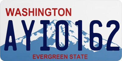 WA license plate AYI0162