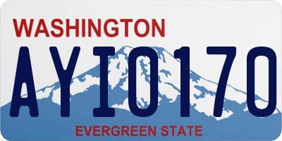 WA license plate AYI0170