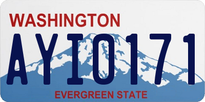 WA license plate AYI0171