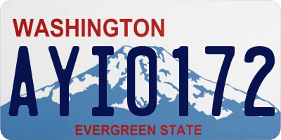 WA license plate AYI0172