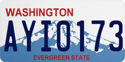 WA license plate AYI0173