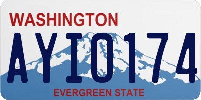 WA license plate AYI0174