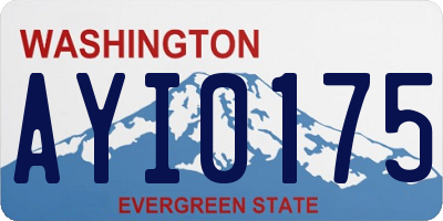 WA license plate AYI0175