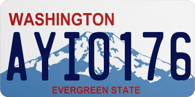 WA license plate AYI0176
