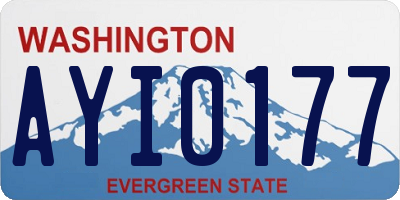 WA license plate AYI0177