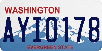 WA license plate AYI0178