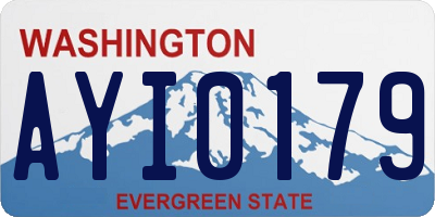 WA license plate AYI0179