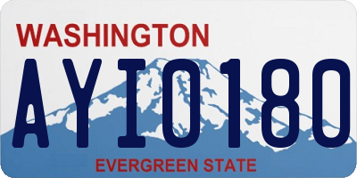 WA license plate AYI0180