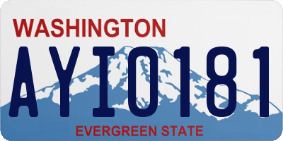 WA license plate AYI0181