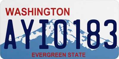 WA license plate AYI0183