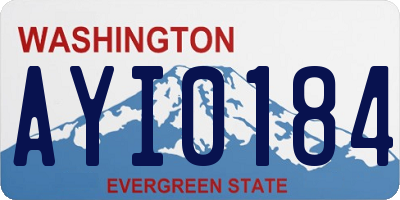 WA license plate AYI0184