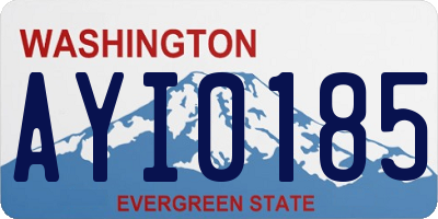 WA license plate AYI0185