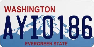 WA license plate AYI0186