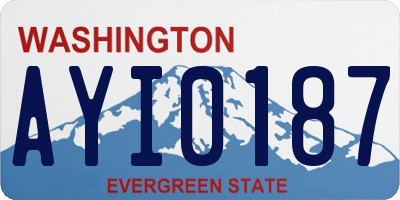 WA license plate AYI0187