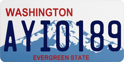 WA license plate AYI0189