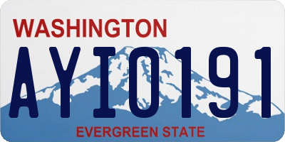 WA license plate AYI0191