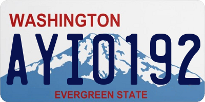 WA license plate AYI0192