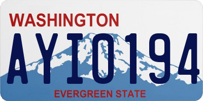 WA license plate AYI0194