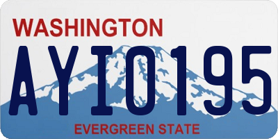 WA license plate AYI0195