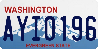 WA license plate AYI0196