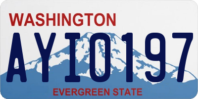 WA license plate AYI0197