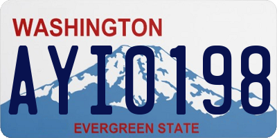 WA license plate AYI0198