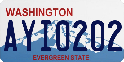 WA license plate AYI0202
