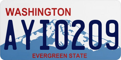WA license plate AYI0209