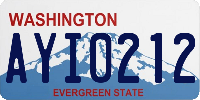 WA license plate AYI0212