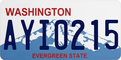 WA license plate AYI0215