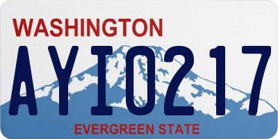 WA license plate AYI0217