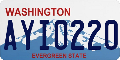 WA license plate AYI0220