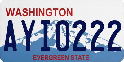 WA license plate AYI0222