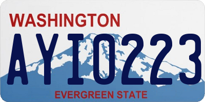WA license plate AYI0223