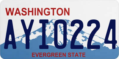 WA license plate AYI0224