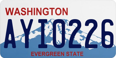 WA license plate AYI0226