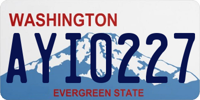WA license plate AYI0227