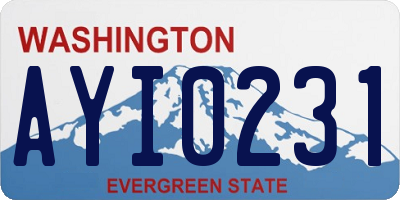 WA license plate AYI0231