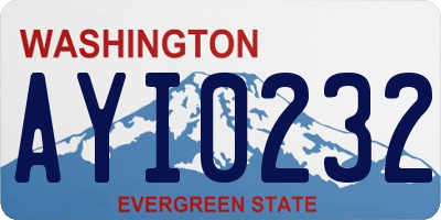 WA license plate AYI0232