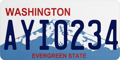 WA license plate AYI0234
