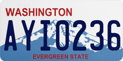 WA license plate AYI0236