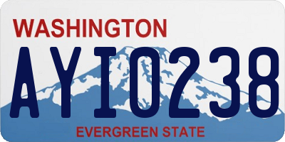 WA license plate AYI0238