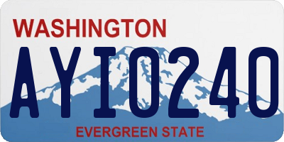 WA license plate AYI0240