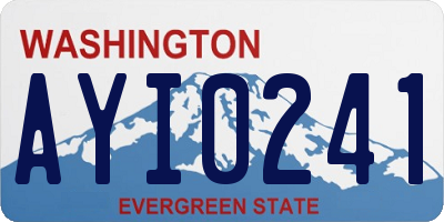 WA license plate AYI0241
