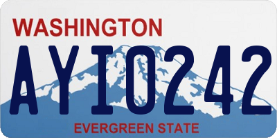 WA license plate AYI0242