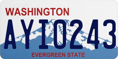 WA license plate AYI0243