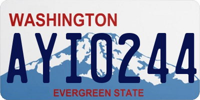 WA license plate AYI0244