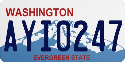 WA license plate AYI0247