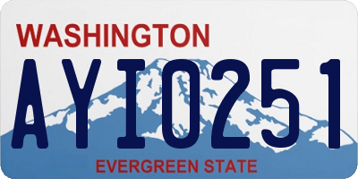 WA license plate AYI0251